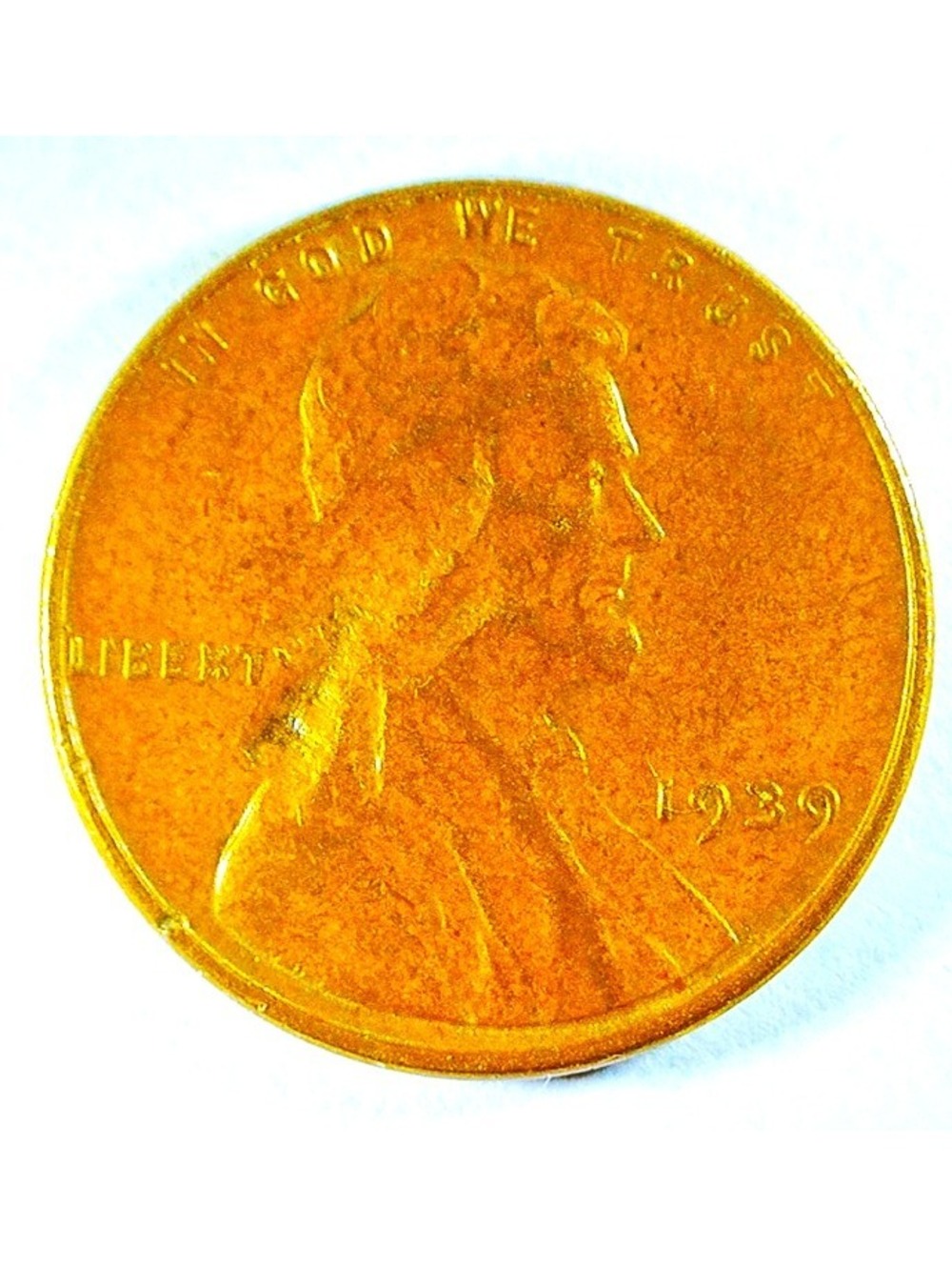 1939 Wheat Penny "Contamination" Error Rare Coin #8